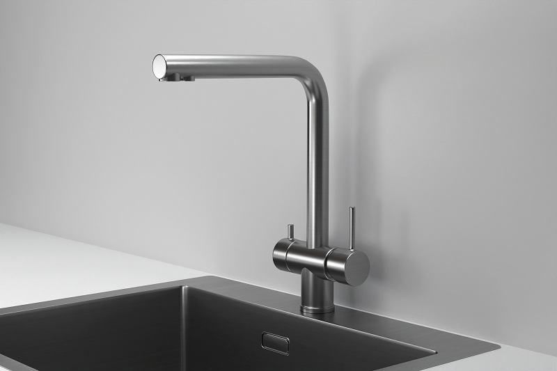 Смеситель для кухни Granula Kitchen Space 7011, СТАЛЬ САТИН